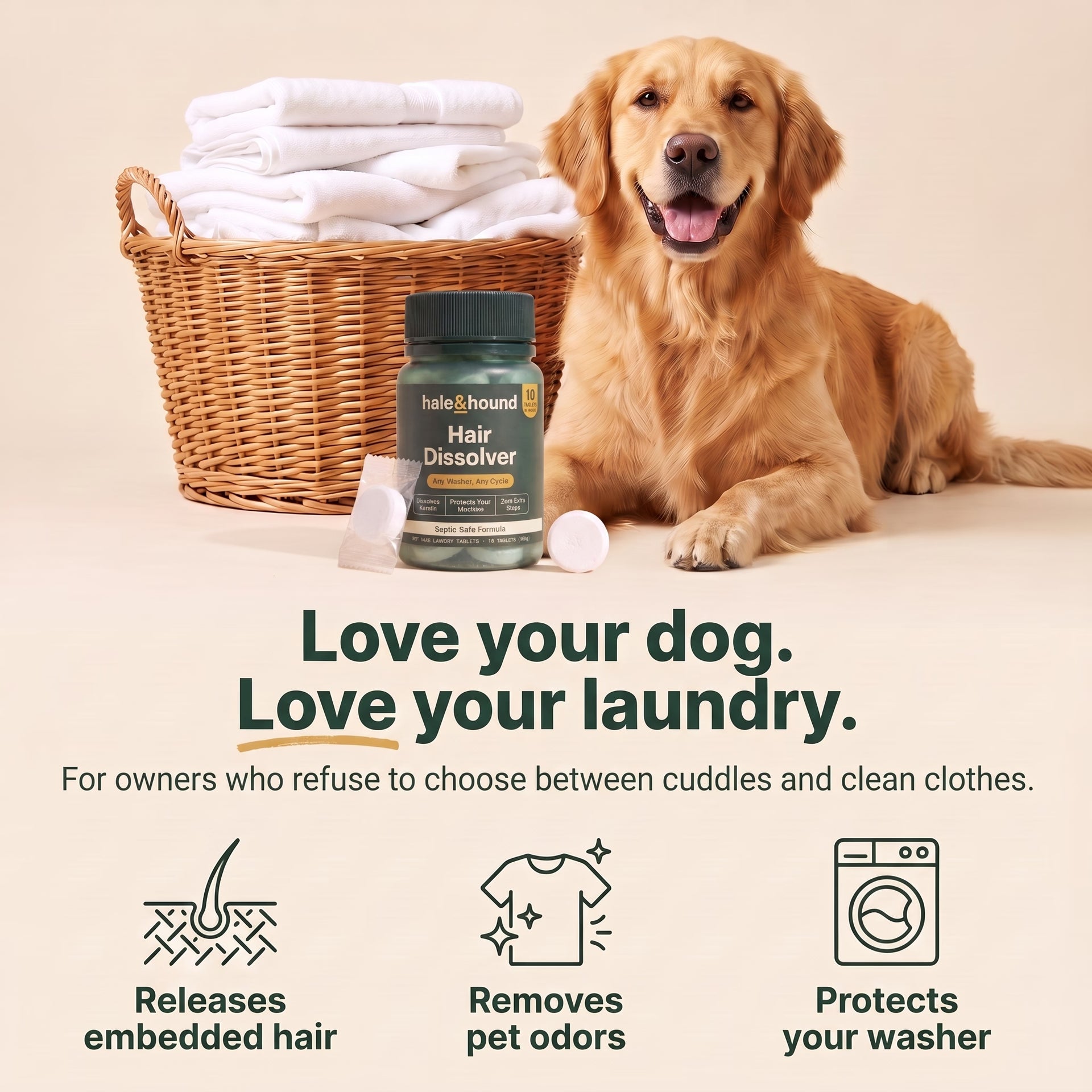 Hair Dissolver | Pet Hair Laundry Tablets