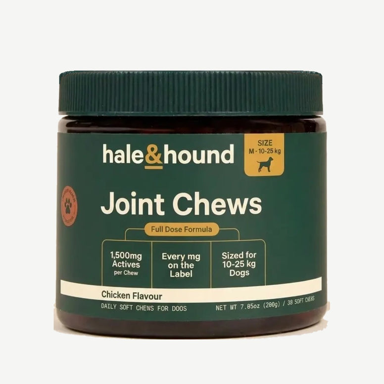 A jar of hale&hound Hip & Joint Chews